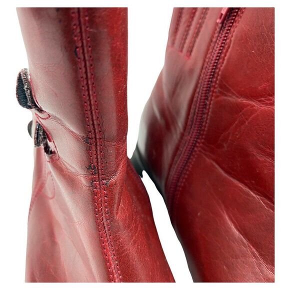 Esprit Women's Burgundy Jules Side Zip Ankle Boot US 4 - Picture 9 of 13